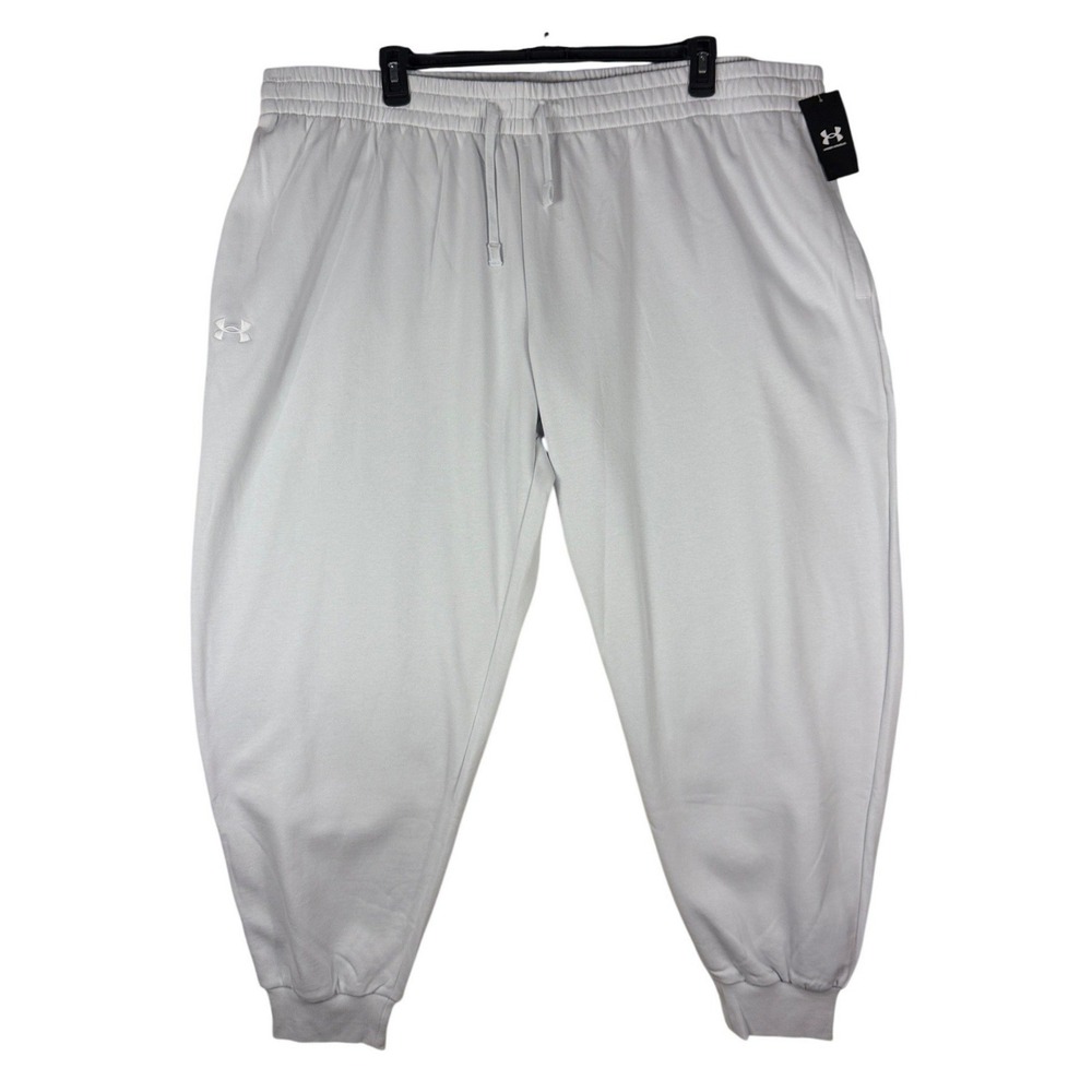 Under Armour Mens Rival Fleece Joggers Halo Gray‎ 4XL Loose Fit Sweatpants NWT